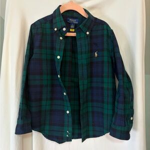 Polo by Ralph Lauren Kids Navy and Green Checkered Shirt